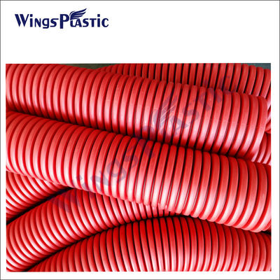 Máy đùn ống gợn sóng HDPE Dây chuyền sản xuất ống lượn sóng tường đôi DWC