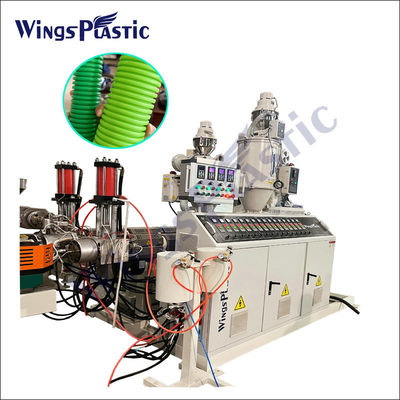 Máy xát ống nhựa Hdpe Pp Polyethylene Corrugated Machine Single Screw