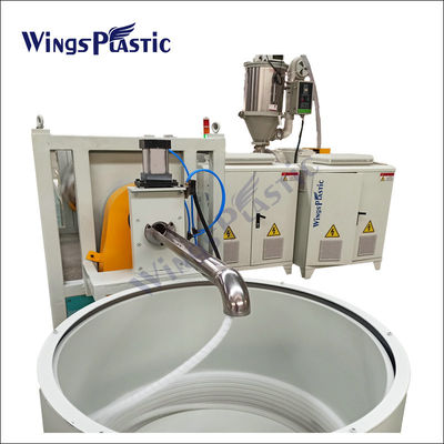Máy sản xuất ống xăng nhựa Hdpe Pp Pe Hydraulic Spiral Wrap Protector