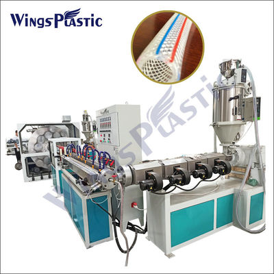 Ba lớp sợi PVC củng cố đan Garde ống ống xát máy sản xuất dây chuyền
