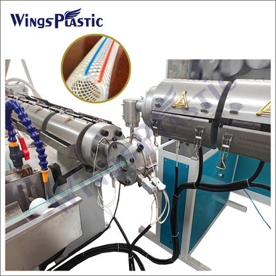 Ba lớp sợi PVC củng cố đan Garde ống ống xát máy sản xuất dây chuyền