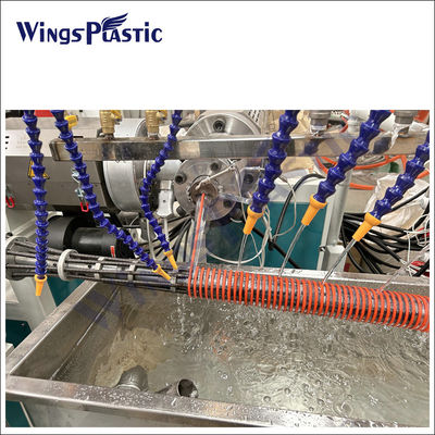 PVC xoắn ốc tăng cường ống hút ống ống sản xuất quá trình máy làm extrusion